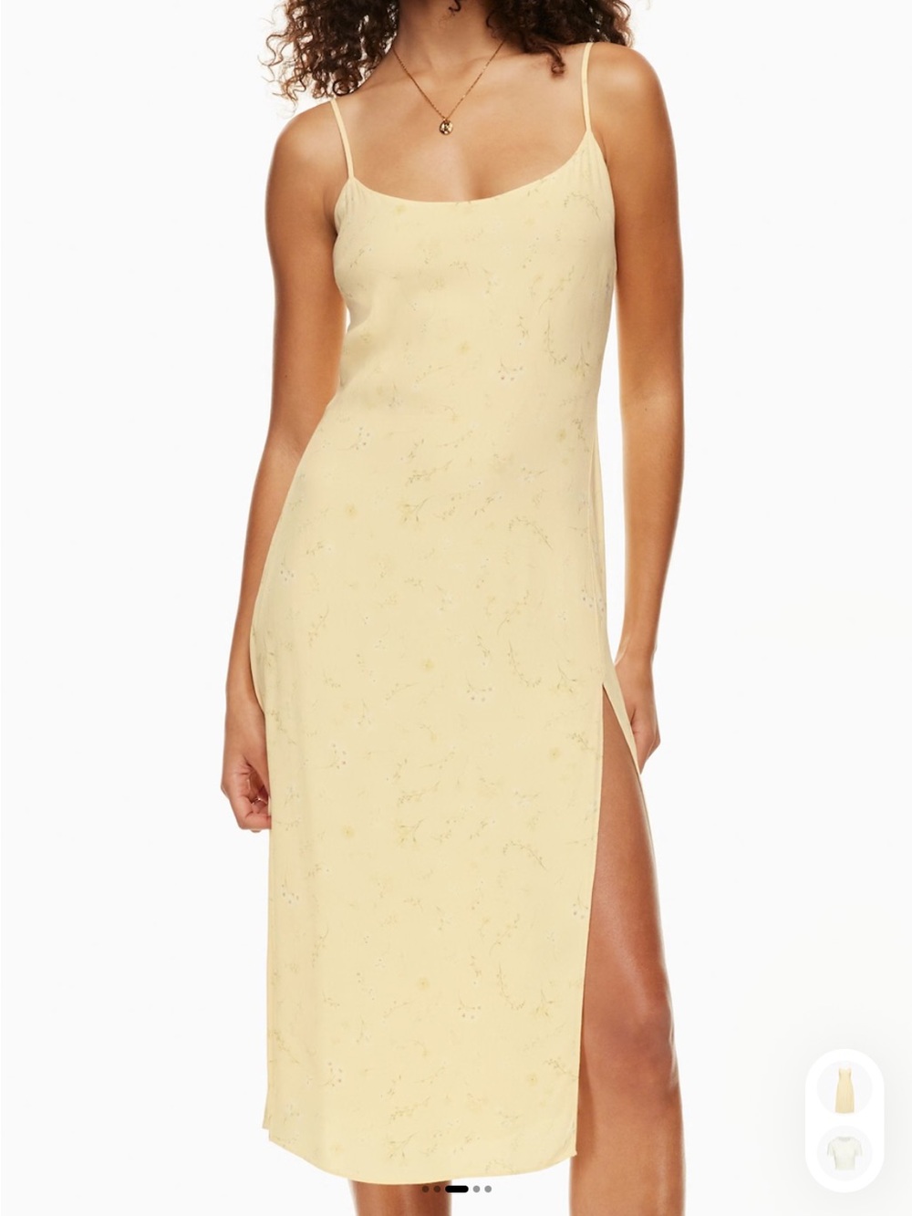 Wilfred Lightweight Slip Midi Dress - Butter Yellow